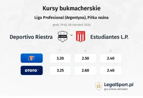 Deportivo Riestra - Estudiantes L.P. kursy bukmacherskie
