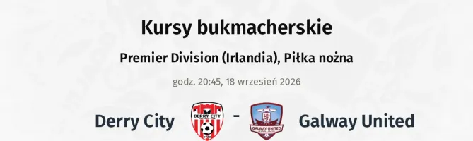 Derry City - Galway United kursy bukmacherskie