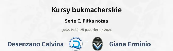 Desenzano Calvina - Giana Erminio kursy bukmacherskie