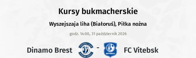 Dinamo Brest - FC Vitebsk kursy bukmacherskie