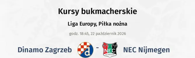 Dinamo Zagrzeb - NEC Nijmegen kursy bukmacherskie