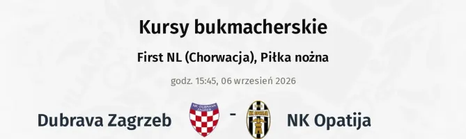 Dubrava Zagrzeb - NK Opatija kursy bukmacherskie