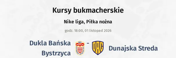 Dukla Banská Bystrica - Dunajska Streda kursy bukmacherskie
