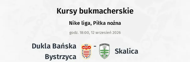 Dukla Banská Bystrica - Skalica kursy bukmacherskie