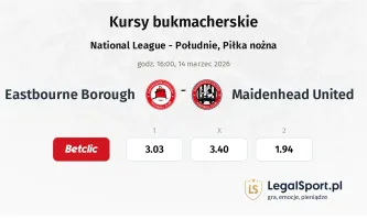 Eastbourne Borough - Maidenhead United kursy bukmacherskie