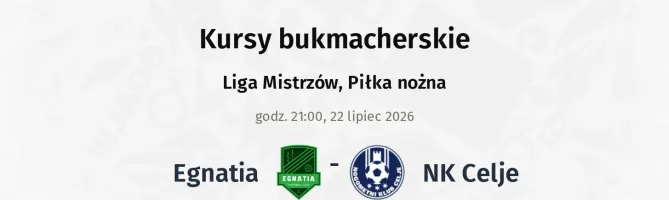 Egnatia - NK Celje kursy bukmacherskie