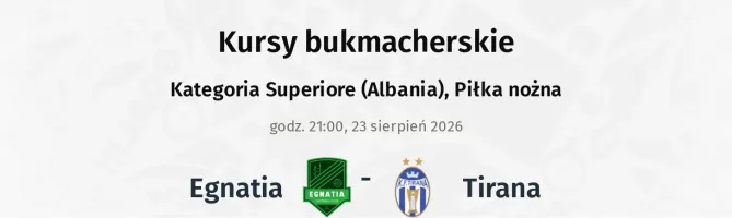 Egnatia - Tirana kursy bukmacherskie
