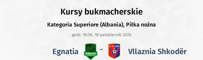 Egnatia - Vllaznia Shkodër kursy bukmacherskie