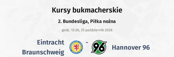 Eintracht Braunschweig - Hannover 96 kursy bukmacherskie