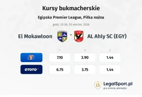 El Mokawloon - AL Ahly SC (EGY) kursy bukmacherskie