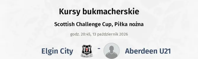 Elgin City - Aberdeen U21 kursy bukmacherskie