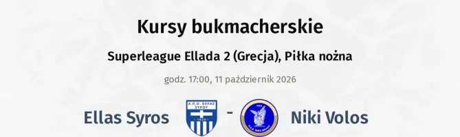 Ellas Syros - Niki Volos kursy bukmacherskie