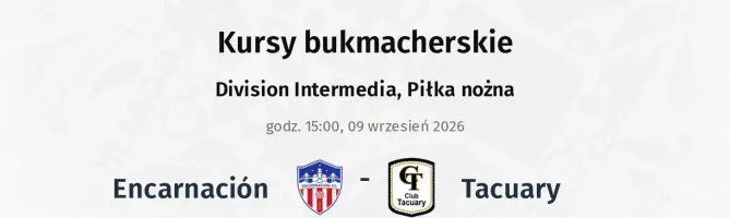 Encarnación - Tacuary kursy bukmacherskie