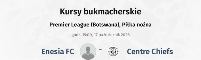 Enesia FC - Centre Chiefs kursy bukmacherskie