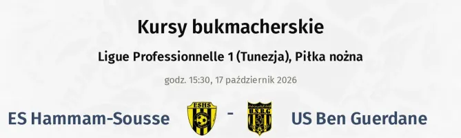 ES Hammam-Sousse - US Ben Guerdane kursy bukmacherskie