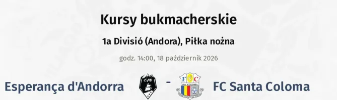 Esperança d'Andorra - FC Santa Coloma kursy bukmacherskie