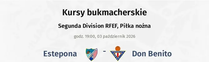 Estepona - Don Benito kursy bukmacherskie