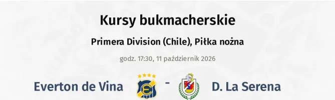 Everton de Vina - D. La Serena kursy bukmacherskie