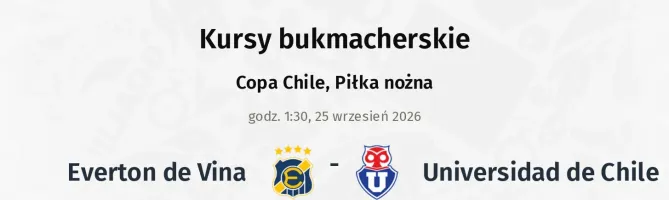 Everton de Vina - Universidad de Chile kursy bukmacherskie