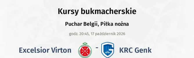 Excelsior Virton - Genk kursy bukmacherskie