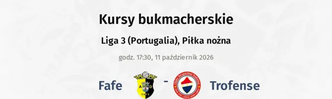Fafe - Trofense kursy bukmacherskie