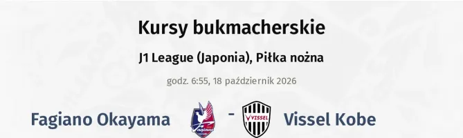 Fagiano Okayama - Vissel Kobe kursy bukmacherskie