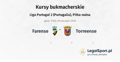 Farense - Torreense kursy bukmacherskie