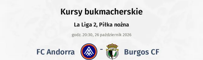 FC Andorra - Burgos CF kursy bukmacherskie