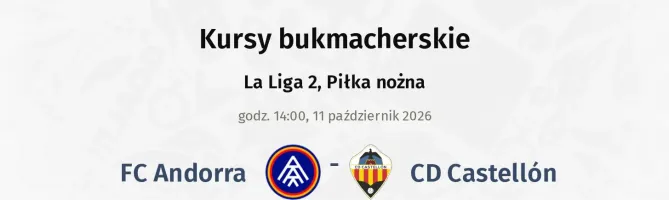FC Andorra - CD Castellon kursy bukmacherskie