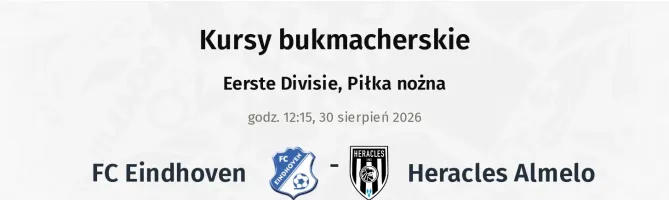 FC Eindhoven - Heracles kursy bukmacherskie