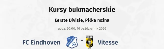 FC Eindhoven - Vitesse kursy bukmacherskie