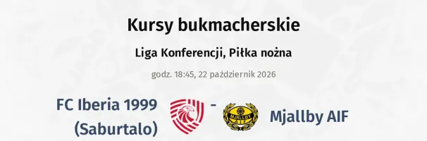 FC Iberia 1999 (Saburtalo) - Mjallby AIF kursy bukmacherskie