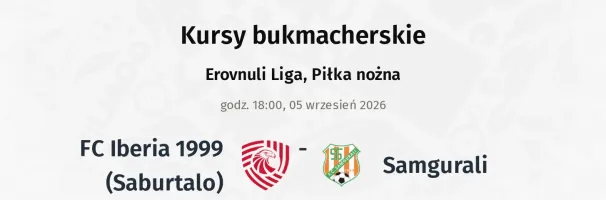 FC Iberia 1999 (Saburtalo) - Samgurali kursy bukmacherskie