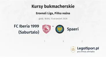 FC Iberia 1999 (Saburtalo) - Spaeri kursy bukmacherskie