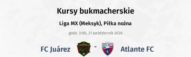 FC Juarez - Atlante FC kursy bukmacherskie