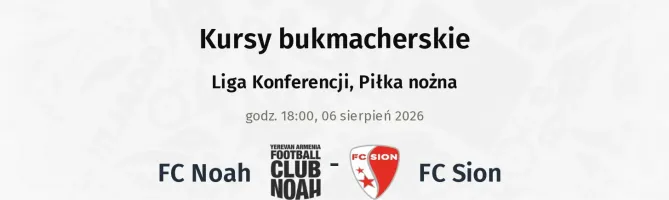 FC Noah - FC Sion kursy bukmacherskie