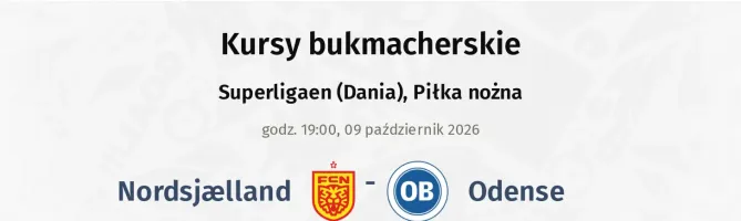 FC Nordsjaelland - Odense kursy bukmacherskie