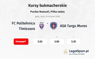 FC Politehnica Timisoara - ASA Targu Mures kursy bukmacherskie