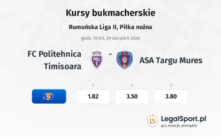 FC Politehnica Timisoara - ASA Targu Mures kursy bukmacherskie