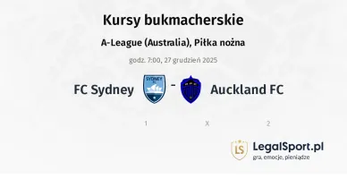 FC Sydney - Auckland kursy bukmacherskie