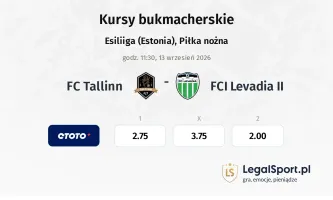 FC Tallinn - FCI Levadia II kursy bukmacherskie