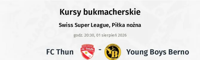 FC Thun - BSC Young Boys kursy bukmacherskie