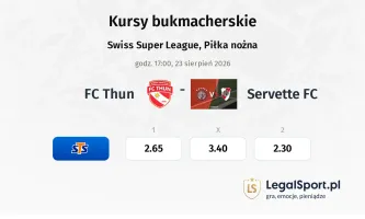 FC Thun - Servette FC kursy bukmacherskie