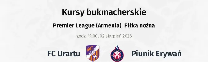 FC Urartu - Piunik Erywań kursy bukmacherskie