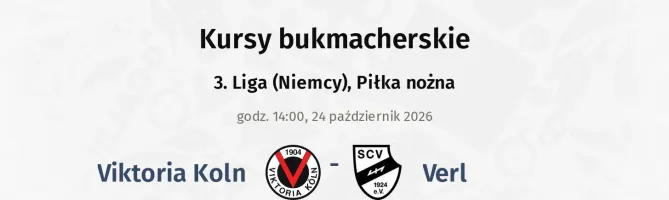 FC Viktoria Köln - Verl kursy bukmacherskie