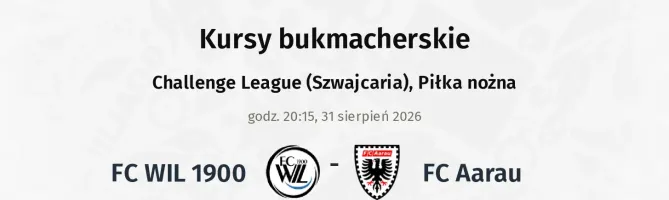 FC WIL 1900 - FC Aarau kursy bukmacherskie