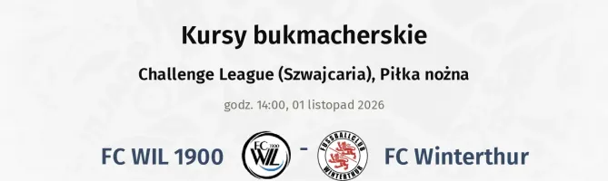 FC WIL 1900 - FC Winterthur kursy bukmacherskie