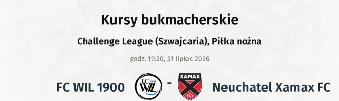 FC WIL 1900 - Neuchatel Xamax FC kursy bukmacherskie
