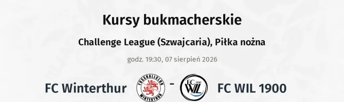 FC Winterthur - FC WIL 1900 kursy bukmacherskie