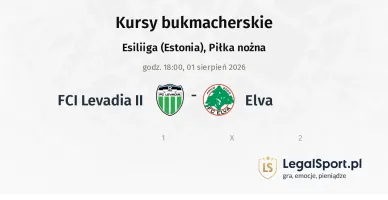 FCI Levadia II - Elva kursy bukmacherskie